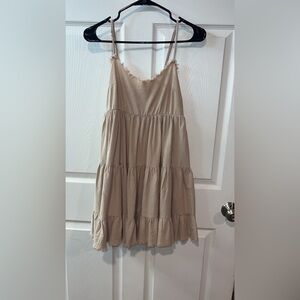 Dream on Beige Mini Dress